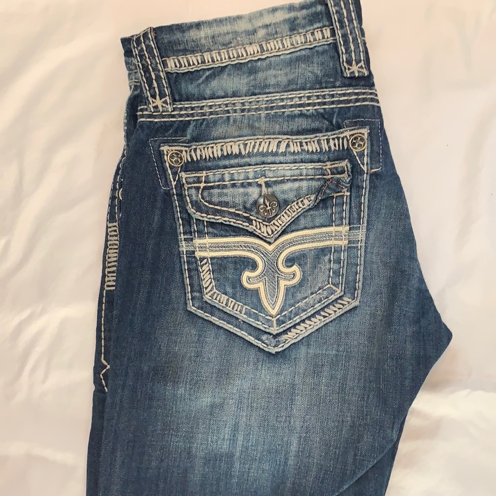 Men’s Rock Revival jeans, size 32, like-new condition
